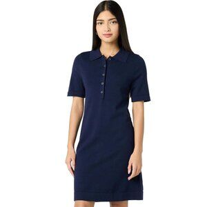 The Drop Tenise Polo Mini Sweater Dress - Maritime Navy - NWT